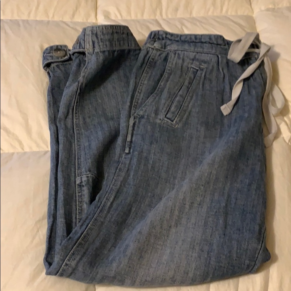 Free People Linen Denim Jogger